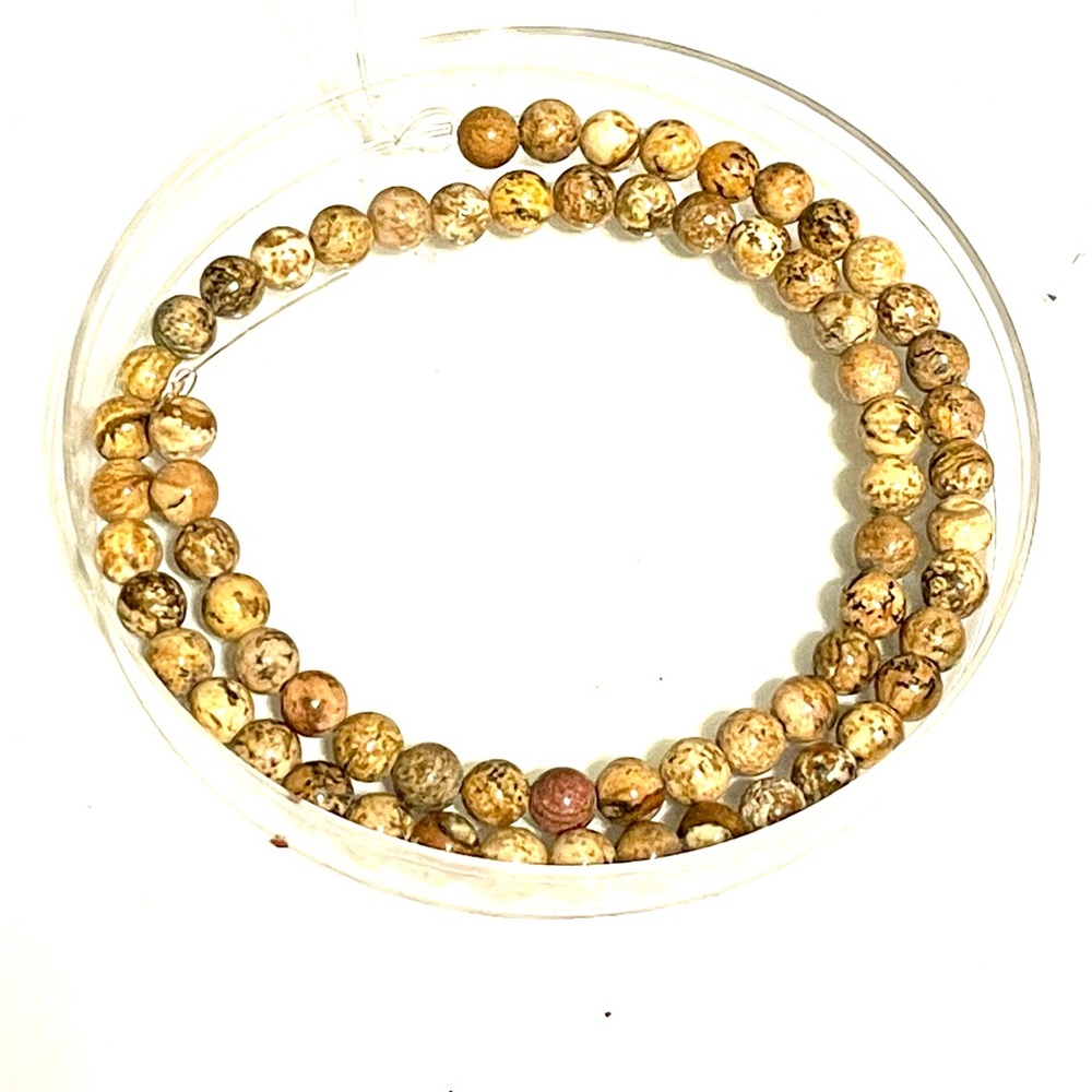 🎉💕5 for $50!!!🌷🌸  16” Strand of 6mm Picture Jasper